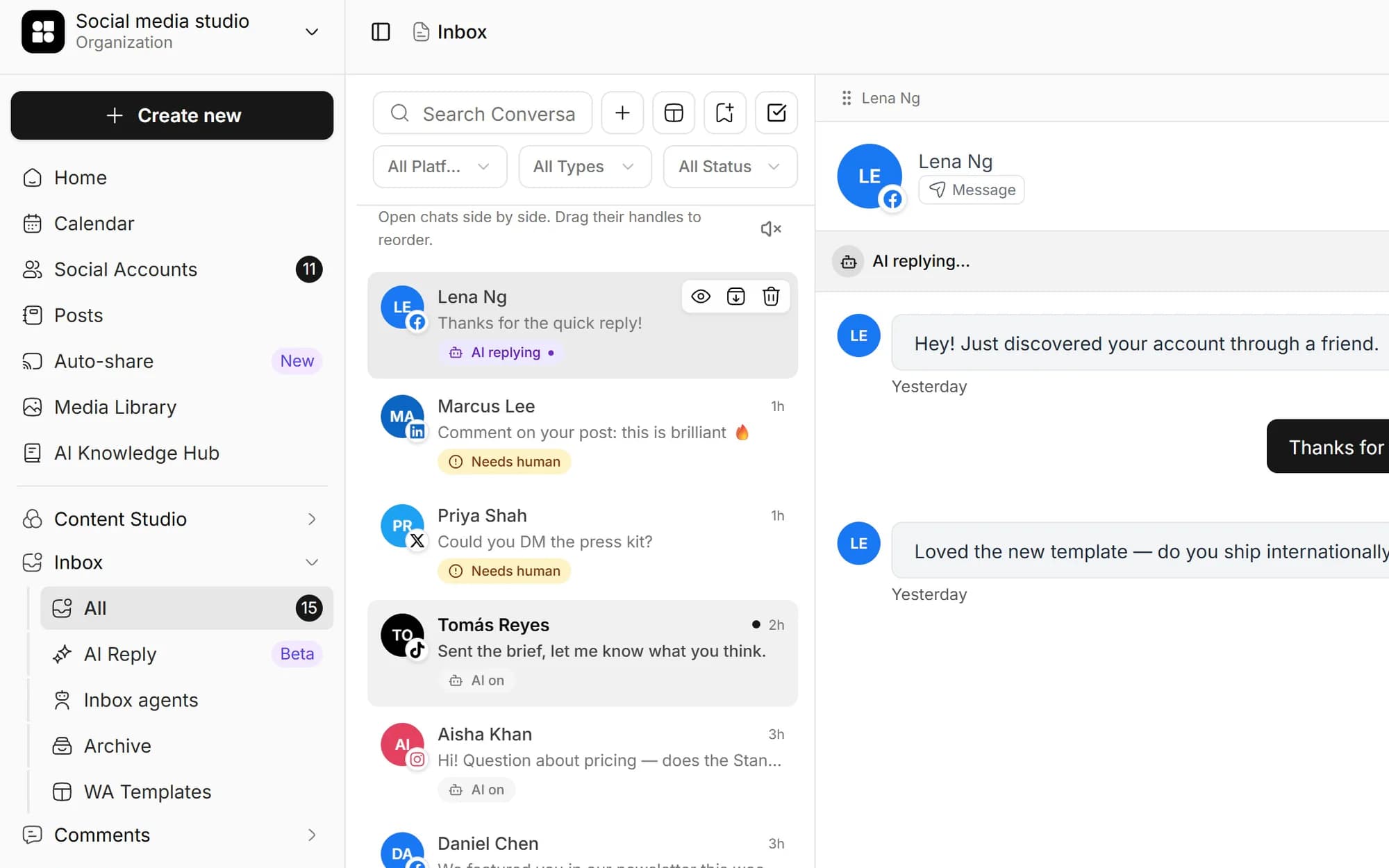 Reply, edit, delete and hide in place screenshot