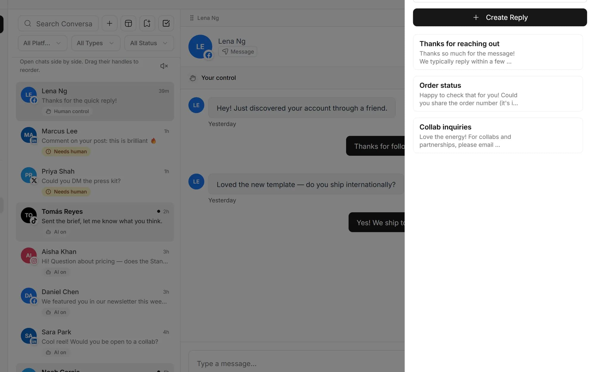 Reusable templates with variables screenshot