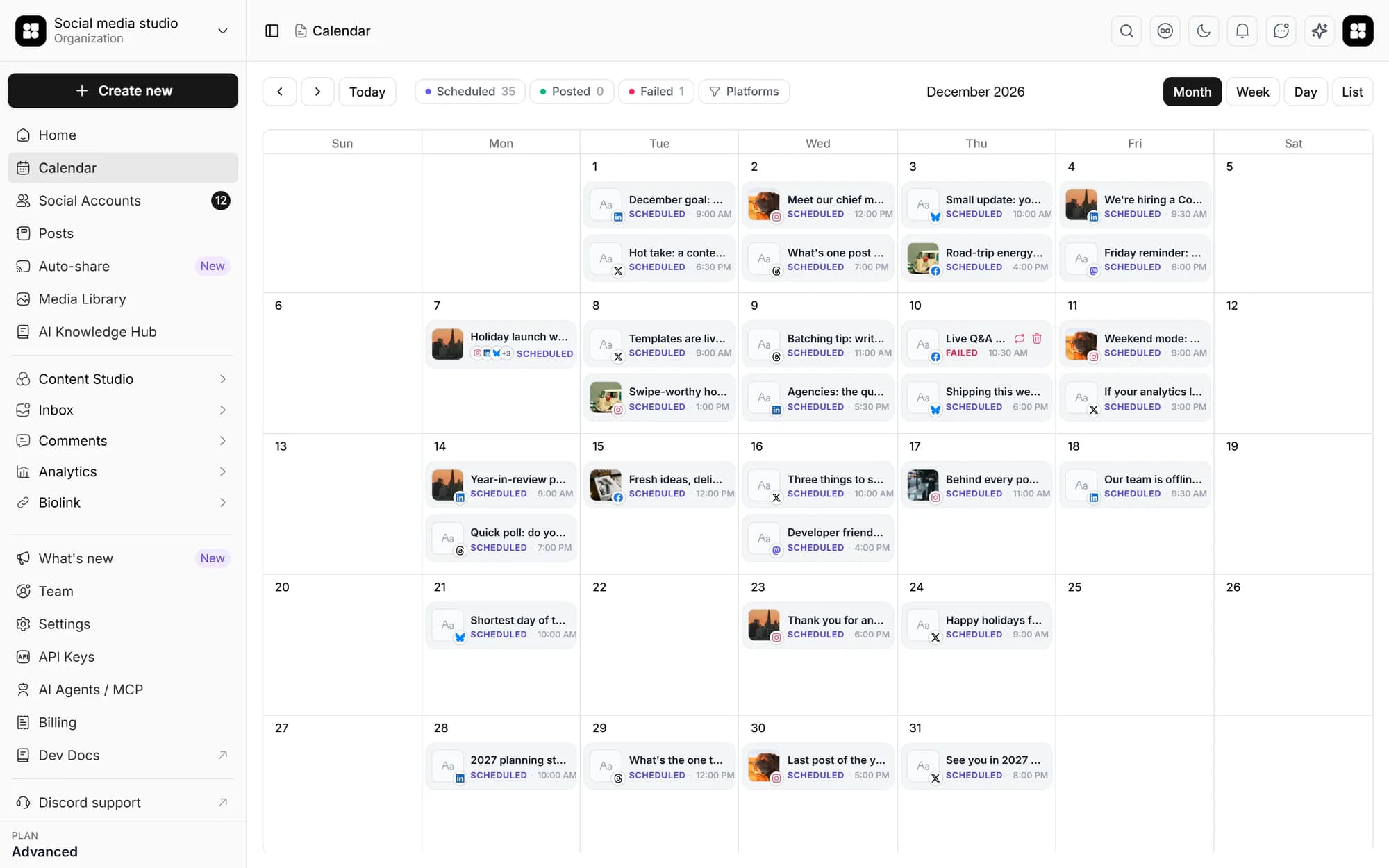 A drag-and-drop calendar that thinks in weeks screenshot